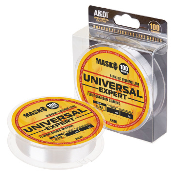 Монофильная леска MASK UNIVERSAL EXPERT прозрачная, размотка 100м, диаметр 0,30мм, тест 9,1кг, 1шт