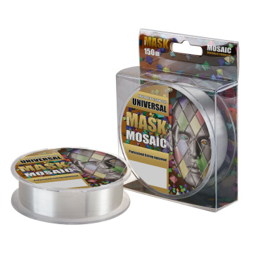 Монофильная леска MASK UNIVERSAL прозрачная, размотка 150м, диаметр 0,376мм, тест 8,49кг, 1шт