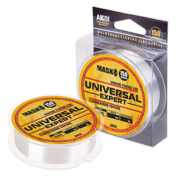 Монофильная леска MASK UNIVERSAL EXPERT прозрачная, размотка 150м, диаметр 0,20мм, тест 4,4кг, 1шт