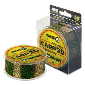 Монофильная леска AKKOI CARP 3D хамелеон, размотка 300м, диаметр 0,50мм, тест 33,4кг, 1шт